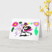 Roze flamingo's bruiloft kaart (Gele Bloem)