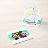 Roze flamingo's bruiloft kartonnen onderzetters (Insitu)