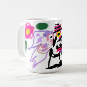 Roze flamingo's bruiloft koffiemok (Voorkant links)