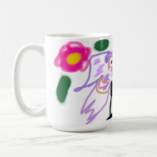 Roze flamingo's bruiloft koffiemok (Links)