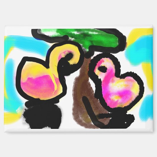 Roze flamingo's bruiloft magneet (Voorkant)