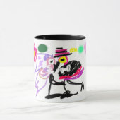 Roze flamingo's bruiloft mok (Midden)