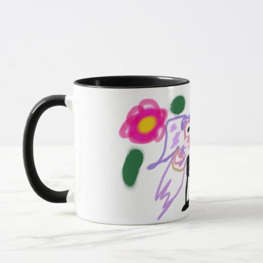 Roze flamingo's bruiloft mok (Links)