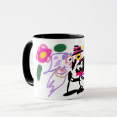 Roze flamingo's bruiloft mok (Voorkant links)