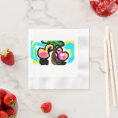 Roze flamingo's bruiloft servet (Insitu)