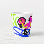 Roze flamingo's bruiloft zomer plezier latte mok (Voorkant)