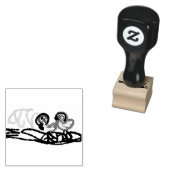 Roze flamingo's bruiloft zomer plezier rubberstempel (Gestempeld)