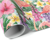 Roze Flamingo's Cadeaupapier (Rol Hoek)