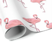 Roze Flamingo's Classic Tropisch Patroon Cadeaupapier (Rol Hoek)