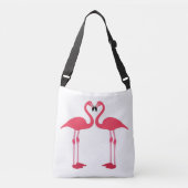 Roze Flamingo's Cross Over Tas (Voorkant)