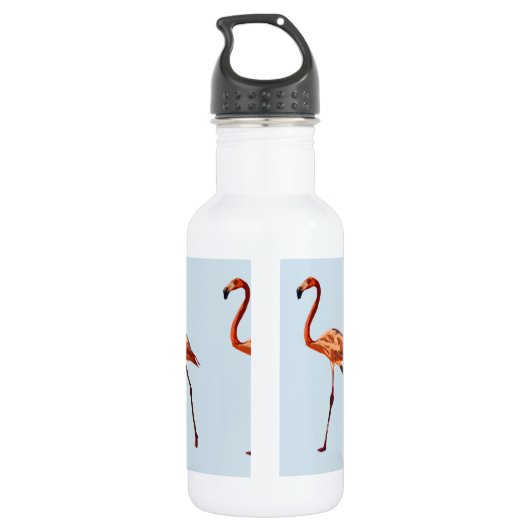 Roze Flamingos Custom Water Fles (Achterkant)