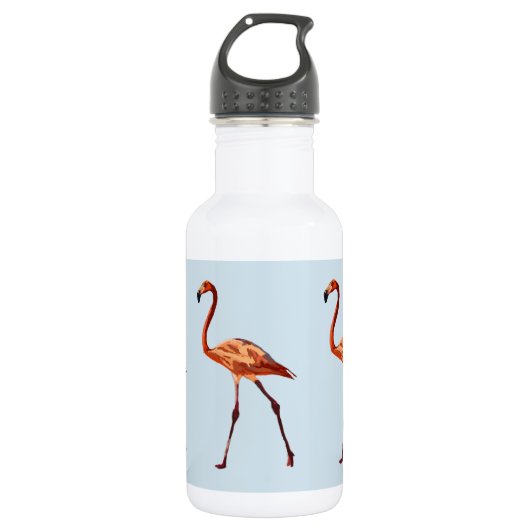 Roze Flamingos Custom Water Fles (Voorkant)