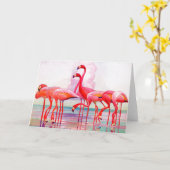 Roze Flamingo's door Francis Lee Jacques Kaart (Gele Bloem)