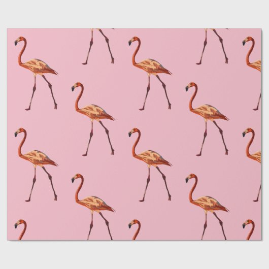 Roze Flamingo's Drawing Wrapping Papier (Vlak)