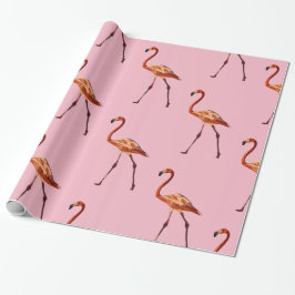 Roze Flamingo's Drawing Wrapping Papier