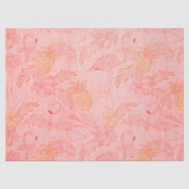 Roze Flamingo's en Ananas Tissuepapier