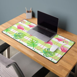 ROZE FLAMINGO'S EN GROENE TROPISCHE BLADEREN BUREAUMAT