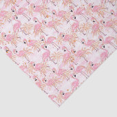 Roze flamingo's en palmbomen tissuepapier (Detail)