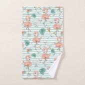Roze Flamingo's En Zeemeeuwen Bad Handdoek (Handdoek)