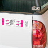 Roze flamingos Etiketten voor aangepaste waterfles Bumpersticker (Op Truck)