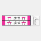 Roze flamingos Etiketten voor aangepaste waterfles Bumpersticker (Voorkant)