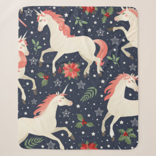 Roze flamingos, exotische vogels, ananassen, tropi sherpa deken