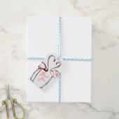 Roze Flamingo's Feestartikel Roze Flamingo's Cadeaulabel (Met Touw)