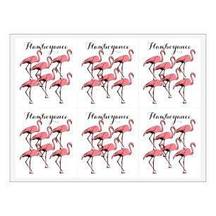  roze flamingo's flamboyance wijnlabels wijn etiket
