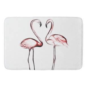 Roze Flamingo's Flamingo Tropisch Badmat