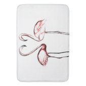 Roze Flamingo's Flamingo Tropisch Badmat (Voorkant Verticaal)