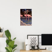 Roze Flamingos, Florida Poster (Thuiskantoor)