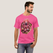 Roze flamingo's gek en grappig! t-shirt (Voorkant volledig)