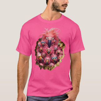 Roze flamingo's gek en grappig! t-shirt
