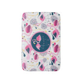 Roze Flamingo's gestileerde illustratiepatroon Badmat (Voorkant Verticaal)