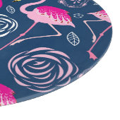 Roze Flamingo's: Grafisch Donker Patroon Snijplank (Hoek)