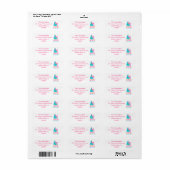 Roze Flamingo's Grappig Tropisch Strand Kerstmis Etiket (Full Sheet)