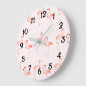 Roze Flamingo's Grote Klok (Hoek)