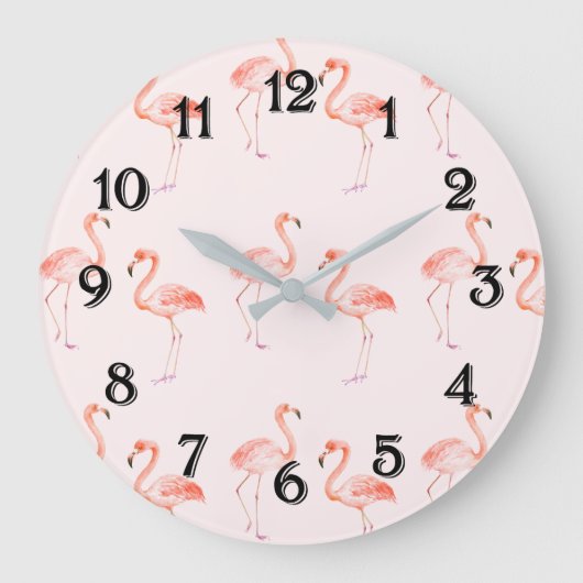 Roze Flamingo's Grote Klok (Voorkant)