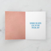 Roze Flamingo's Happy Jubileum Kaart voor koppel (Binnen)