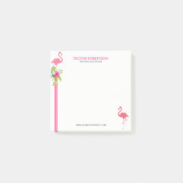 Roze Flamingo's & Hibiscus Boeket. Post-it® Notes