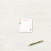 Roze Flamingo's & Hibiscus Boeket. Post-it® Notes (Op bureau)