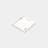 Roze Flamingo's & Hibiscus Boeket. Post-it® Notes (Schuin)