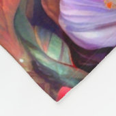 Roze flamingo's in een meer met bloemen-20231 fleece deken (Hoek)