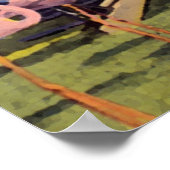 Roze Flamingos in Florida Poster (Hoek)