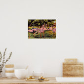 Roze Flamingos in Florida Poster (Keuken)