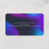 roze flamingo's in liefde, harten holografisch visitekaartje (Achterkant)