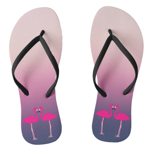 Roze flamingos in liefde teenslippers (Voetbed)