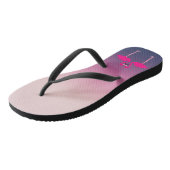 Roze flamingos in liefde teenslippers (Schuin)