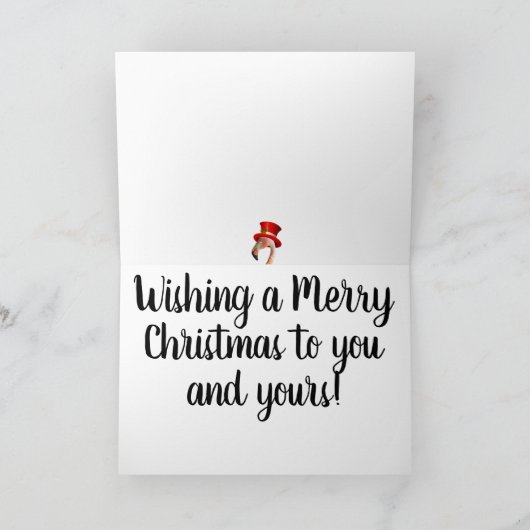 Roze flamingo's in rode kerstmutsen feestdagen kaart (Binnen)