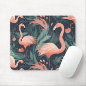 Roze flamingo's in varens muismat (Met muis)